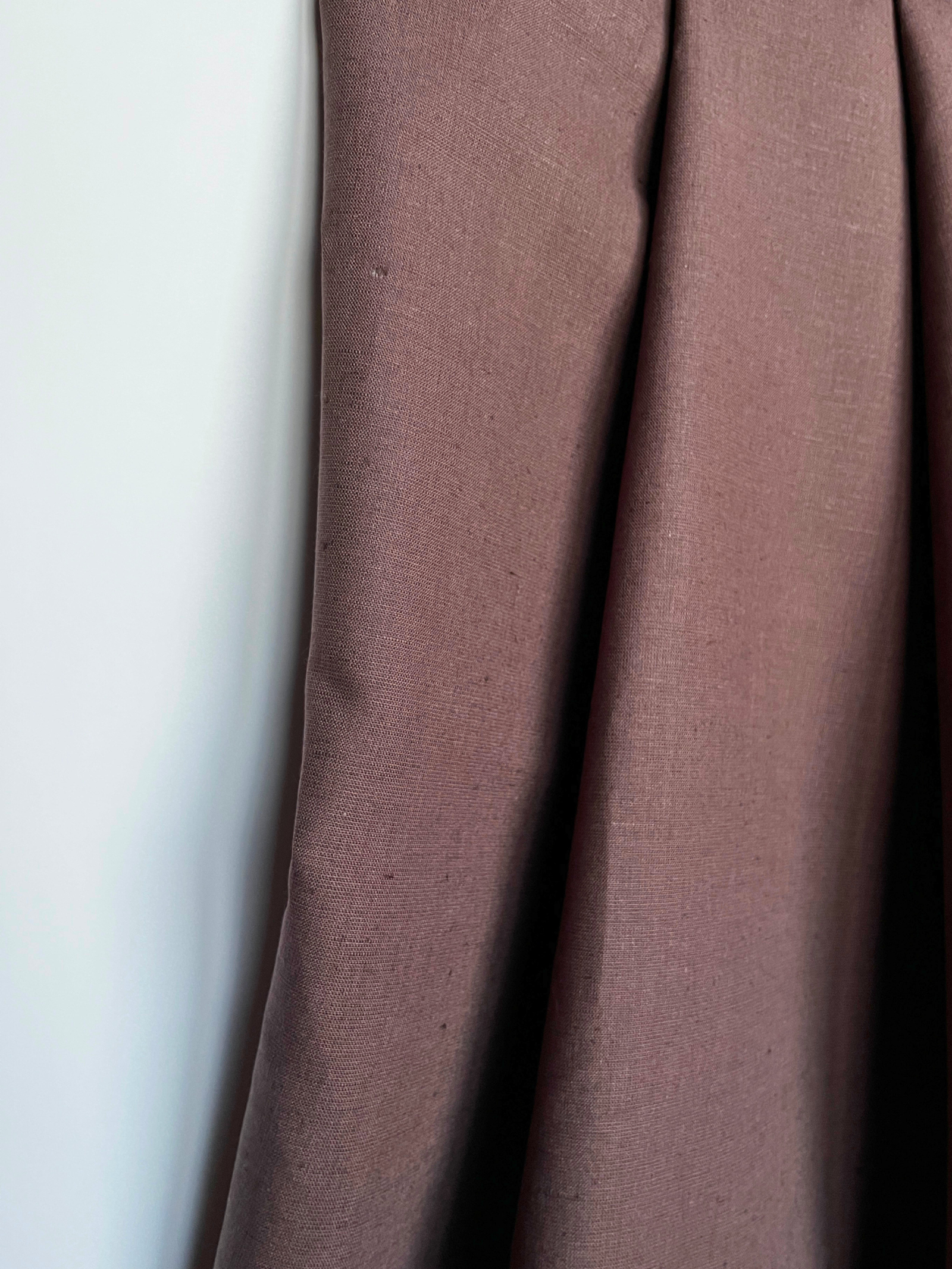 Itališkas lino ir medvilnės rudas audinys