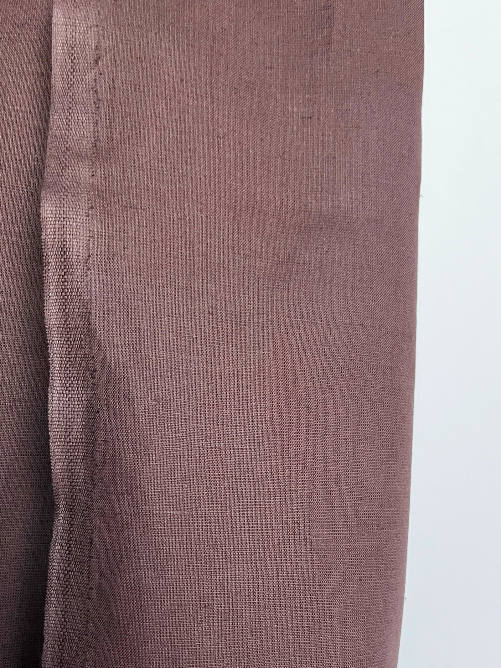 Itališkas lino ir medvilnės rudas audinys - Image 2
