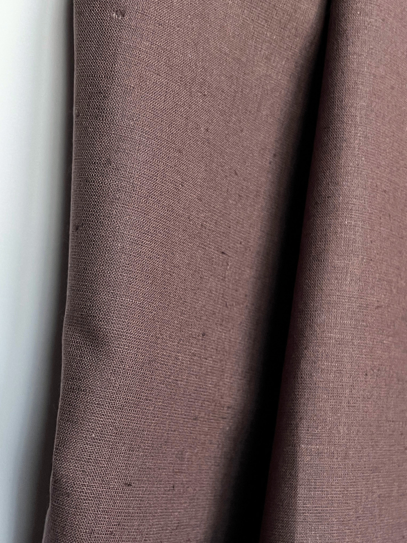 Itališkas lino ir medvilnės rudas audinys - Image 3